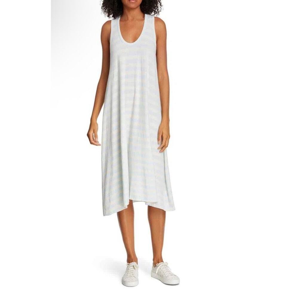 The GREAT. Striped Lightweight Swing Tank Dress Coastal Minimalist Size 2 Medium
